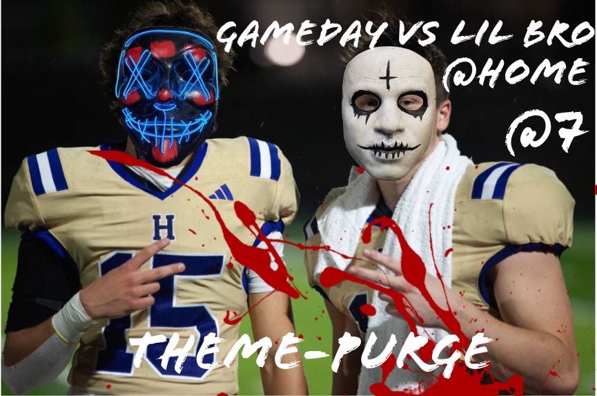 BgBadBoyz's tweet image. It’s Gamedayyyyy. Purples square off with little bro tonight @TheEl. @7. 

Theme is Purge. Every student from the school must be there. Show out. Be loud. #PurpleNation 😈