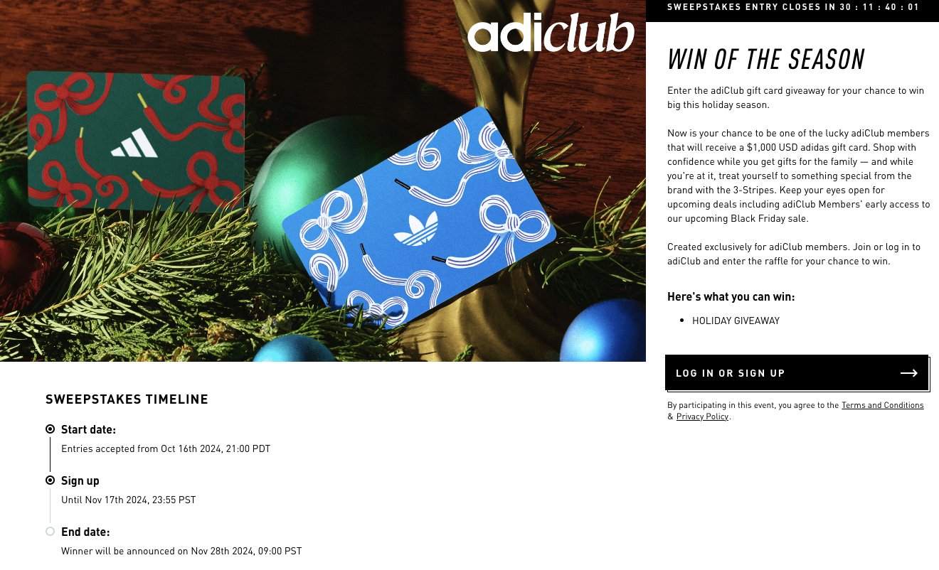 Adidas us gift card number hot sale