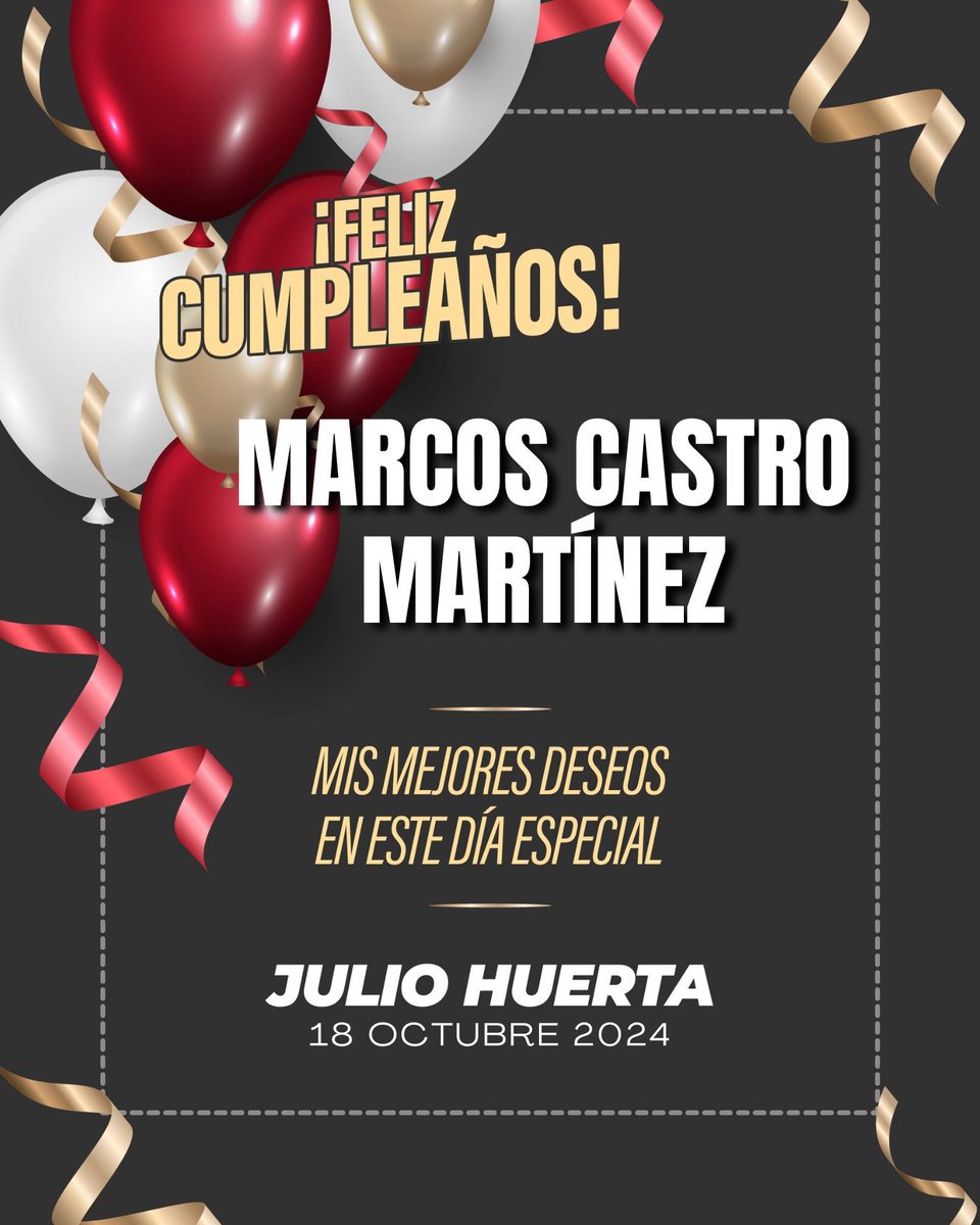 juliomiguelhg's tweet photo. Mis felicitaciones para mi compañero diputado, @MarcosCastro40 con motivo de su cumpleaños, que la pases muy bien en compañía de tus familiares y seres queridos. Un fuerte abrazo. https://t.co/GRqKZ7h2OV