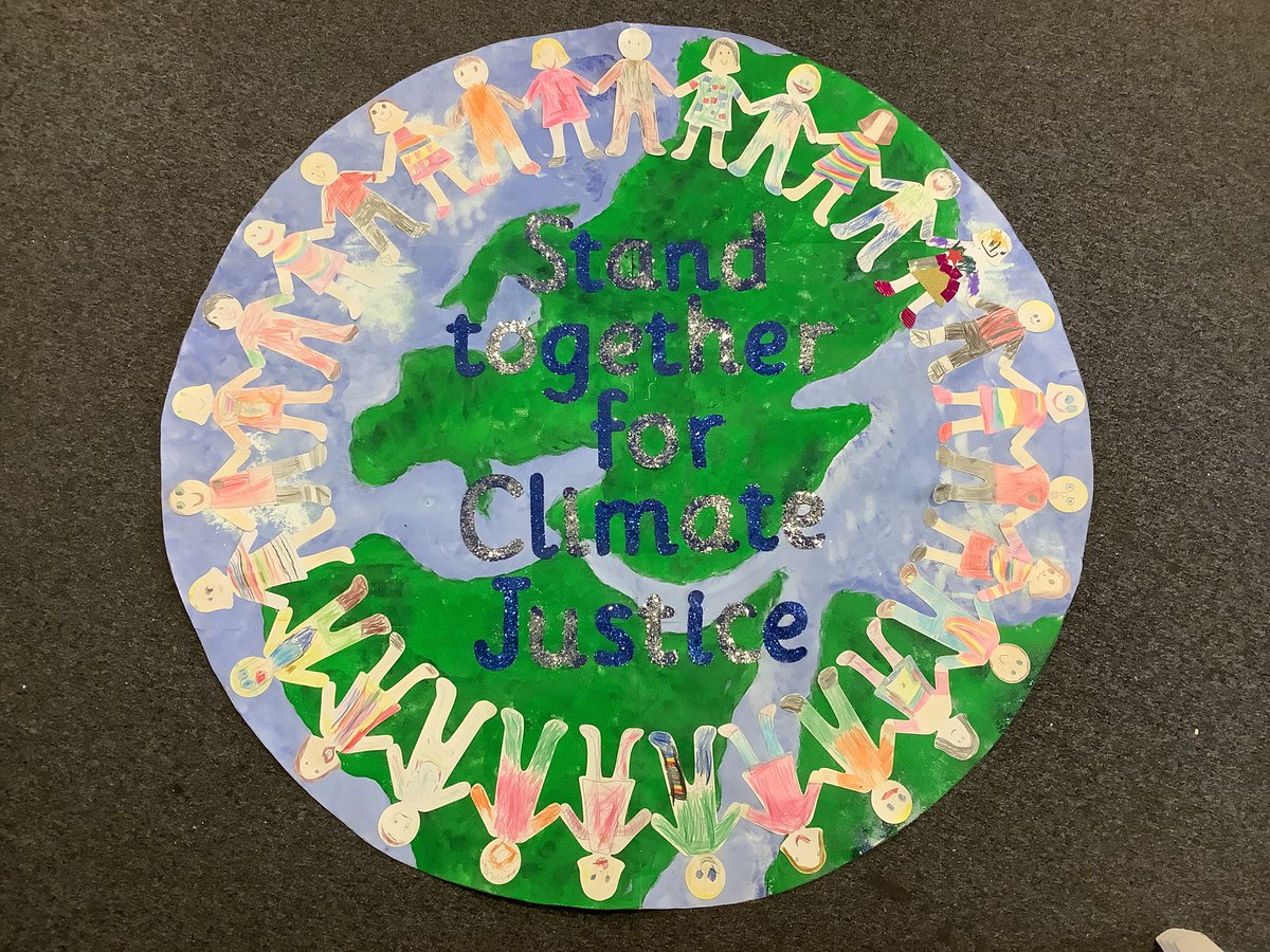 standrewsmajor's tweet photo. Year 1 stands together for climate justice and have created a brilliant piece of art showing we all need to work together for a better world! #SAMsY1 @LlandaffDio @LlandaffEd #GetCreative4ClimateJustice @CityofSanctuary @christianaid @CAFOD @CAFODSchools @sendmyfriend @oxfamgb https://t.co/FSdCN1kkYL