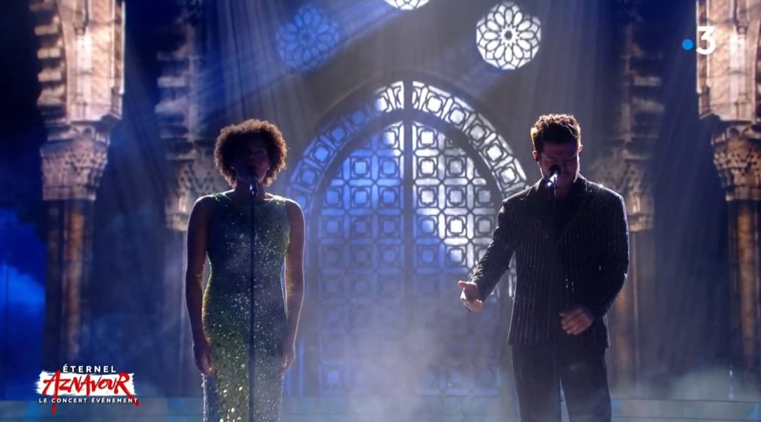 fannydavid's tweet photo. #eternelaznavour  ✨️L' Ave Maria✨️ interprétée par Axelle Saint-Cirel
et @vincentniclo  était incroyable !! Avec de telles voix ça ne pouvait en être autrement . Grand Bonheur , belle emission , ❤️ sur Vincent et Charles Forever ! @FranceTV #aznavour @AznavourFound https://t.co/LJqpXqCK4z