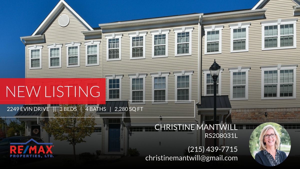 ChrisMantwill's tweet photo. 📍 New Listing 📍 Take a look at this fantastic new property that just hit the market located at 2249 Evin Drive in Warrington. Reach out here or at (215) 439-7715 for more information

#closewithchris #buckshomegroup #buck... https://t.co/Mqh211bgGn https://t.co/peXFWPI4va