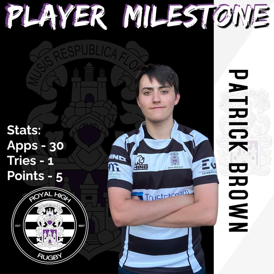 30 Appearances up for Patrick Brown last weekend.

Great commitment from a player who continues to develop his skills, always willing to covers jobs the team needs!