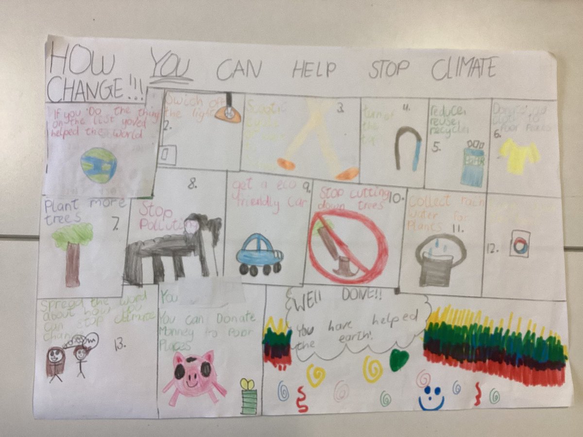 standrewsmajor's tweet photo. Year 4 have explored ways that we can help to stop climate change as part of our learning on climate justice. CHANGE STARTS NOW. #SAMsY4 @LlandaffDio @LlandaffEd #GetCreative4ClimateJustice @CityofSanctuary @christianaid @CAFOD @CAFODSchools @sendmyfriend @oxfamgb https://t.co/hCrjldhn1Q