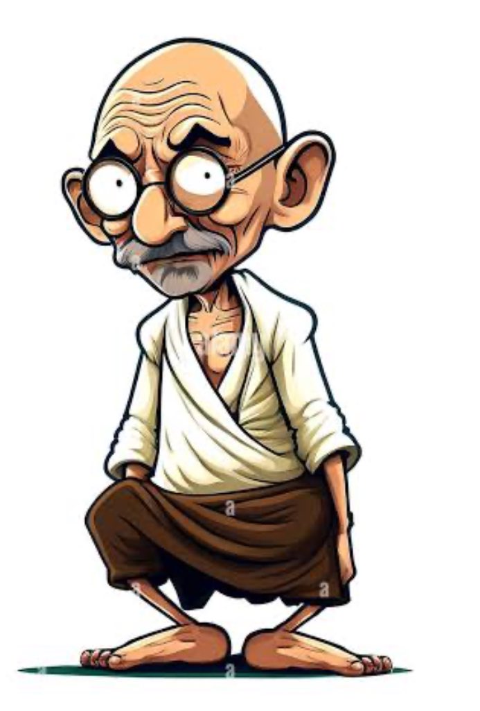 tarunsb's tweet image. Gandhiji was so committed to non-violence that even his shoes filed for peace talks! When he walked, even the road felt honored! #GandhiJokes #PeacefulPath #NonViolenceHero #SoleOfWisdom #WalkingForChange
