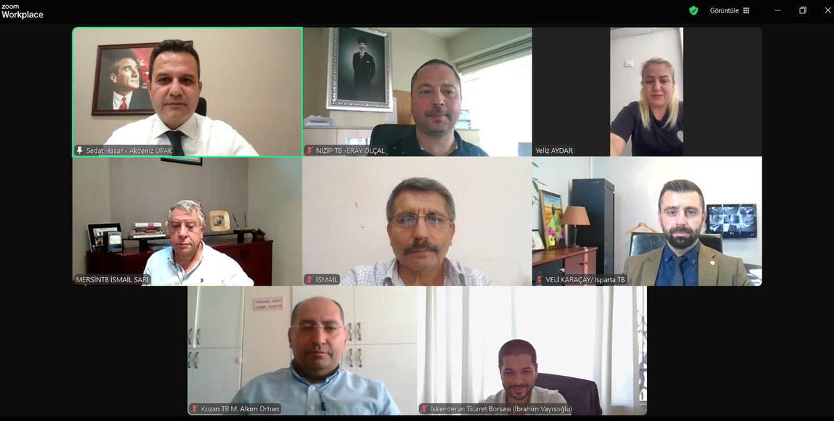 Ceyhan Ticaret Borsası  Genel Sekreteri Yeliz AYDAR, Akdeniz Ürün Piyasası Aracı Kurumu tarafından düzenlenen çevrimiçi istişare toplantısına katıldı.