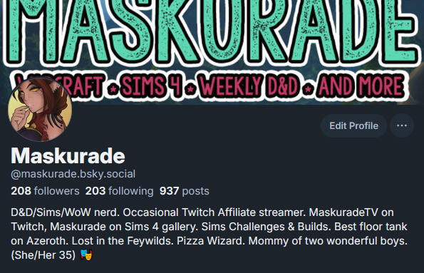 MaskuradeTV's tweet image. To those making the jump, come say find me and say hi!