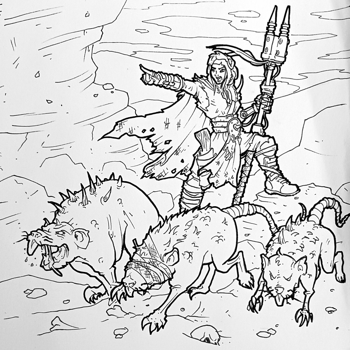 CountersunkCSK's tweet photo. Nectober Day 18 - Rat
#Necromunda #necromundaworldbuilding #Nectober #inktober #inktober2024 #underhive #rat #wyrd #beastmaster https://t.co/P7Sa104nAx