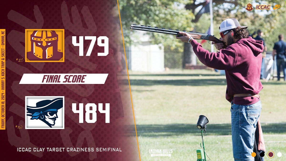 WARRIORS BOW OUT OF CRAZINESS – No. 2-seeded <a href="/IHCCshoot/">Indian Hills Shotgun Sports</a> saw its run in the inaugural <a href="/ICCACSports/">ICCAC Sports</a>  Clay Target Craziness come to an end this afternoon at Harry S. Koch Trap and Skeet in Omaha, NE was the Warriors were defeated by top-seeded <a href="/GoReivers/">Iowa Western Reivers</a>, 484-479. IHCC wraps up the