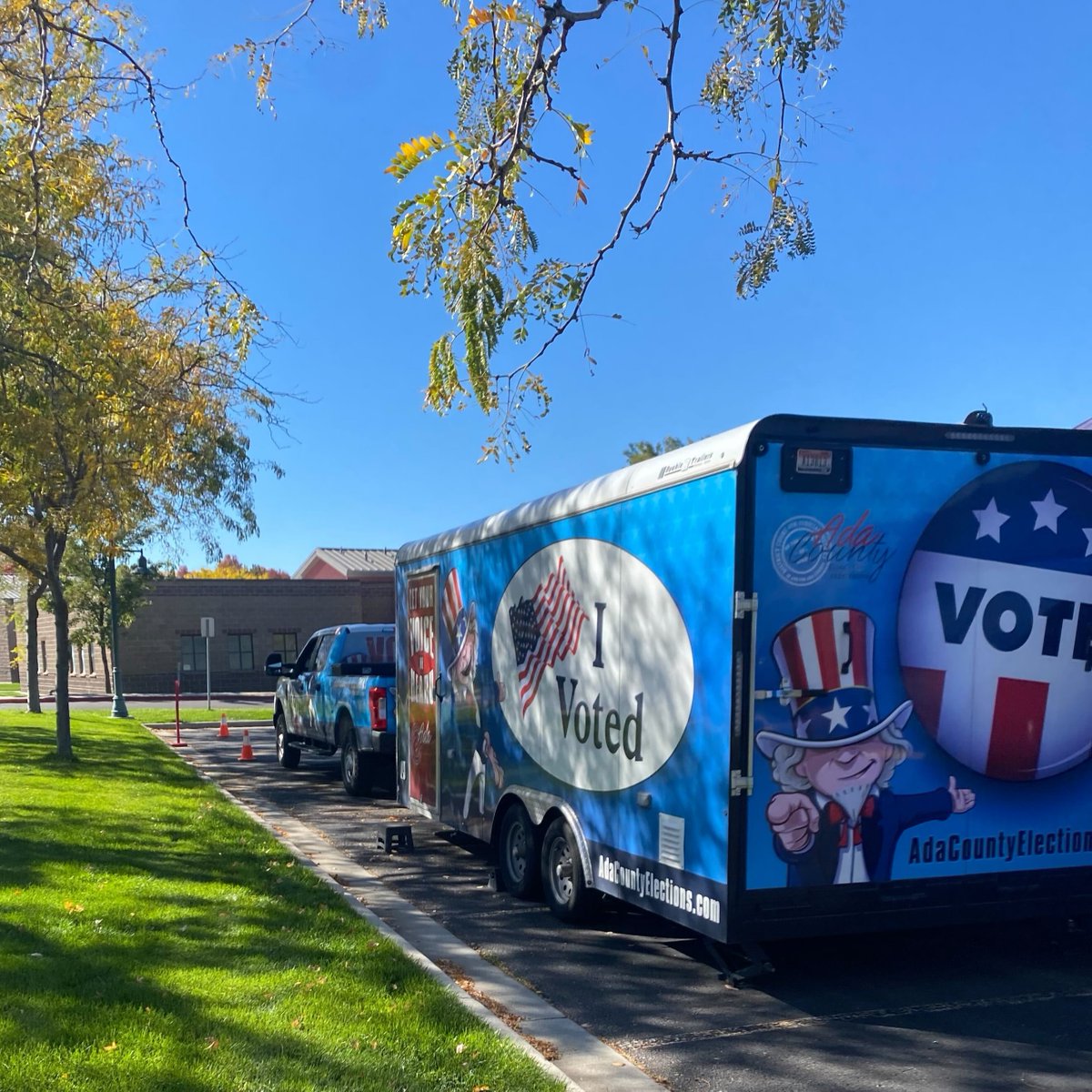 The Mobile Voting Unit will be stationed around the Valley in the coming weeks. Today is your day Hidden Springs! Ada County Elections will be there form 10AM till 5PM.