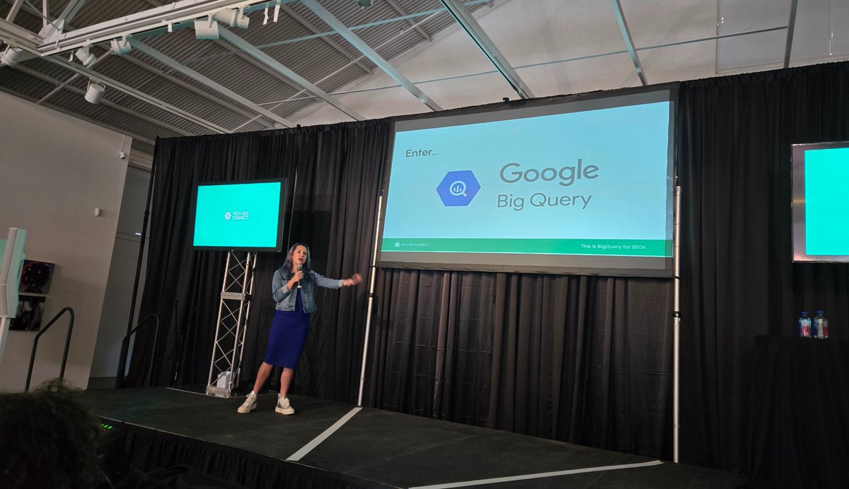 taterdev's tweet image. @samtorresatl impressive breakdown of of Big Query and how to get hands on with GSC and GA4. 

This conference keeps blowing my mind!

#techseoconnect