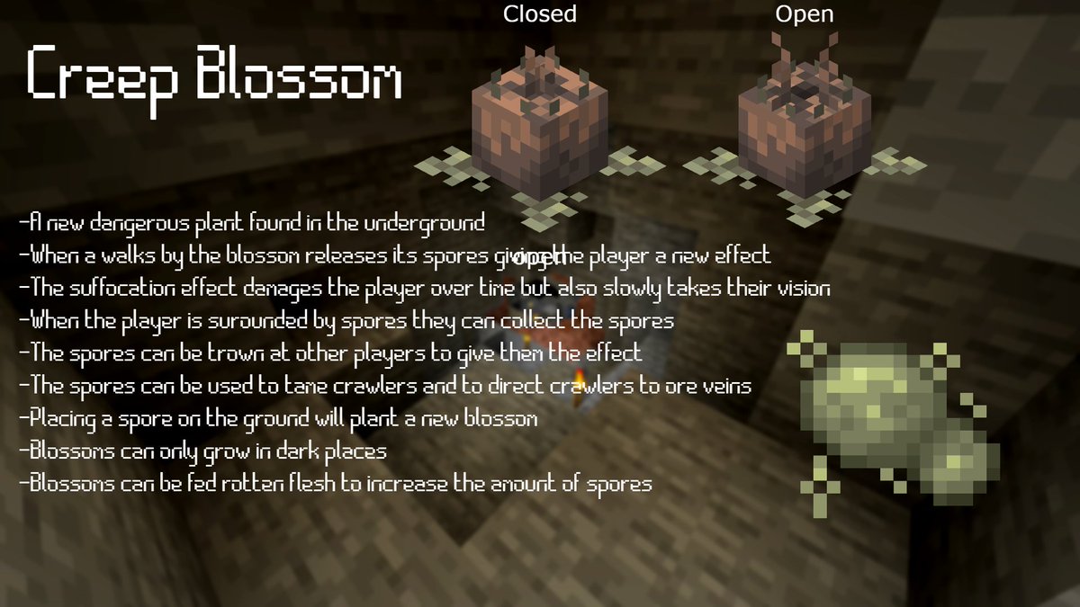 SennaHN7's tweet image. Meet the crawling and the creep blossom!

#Minecraft #pixelart #blockbench