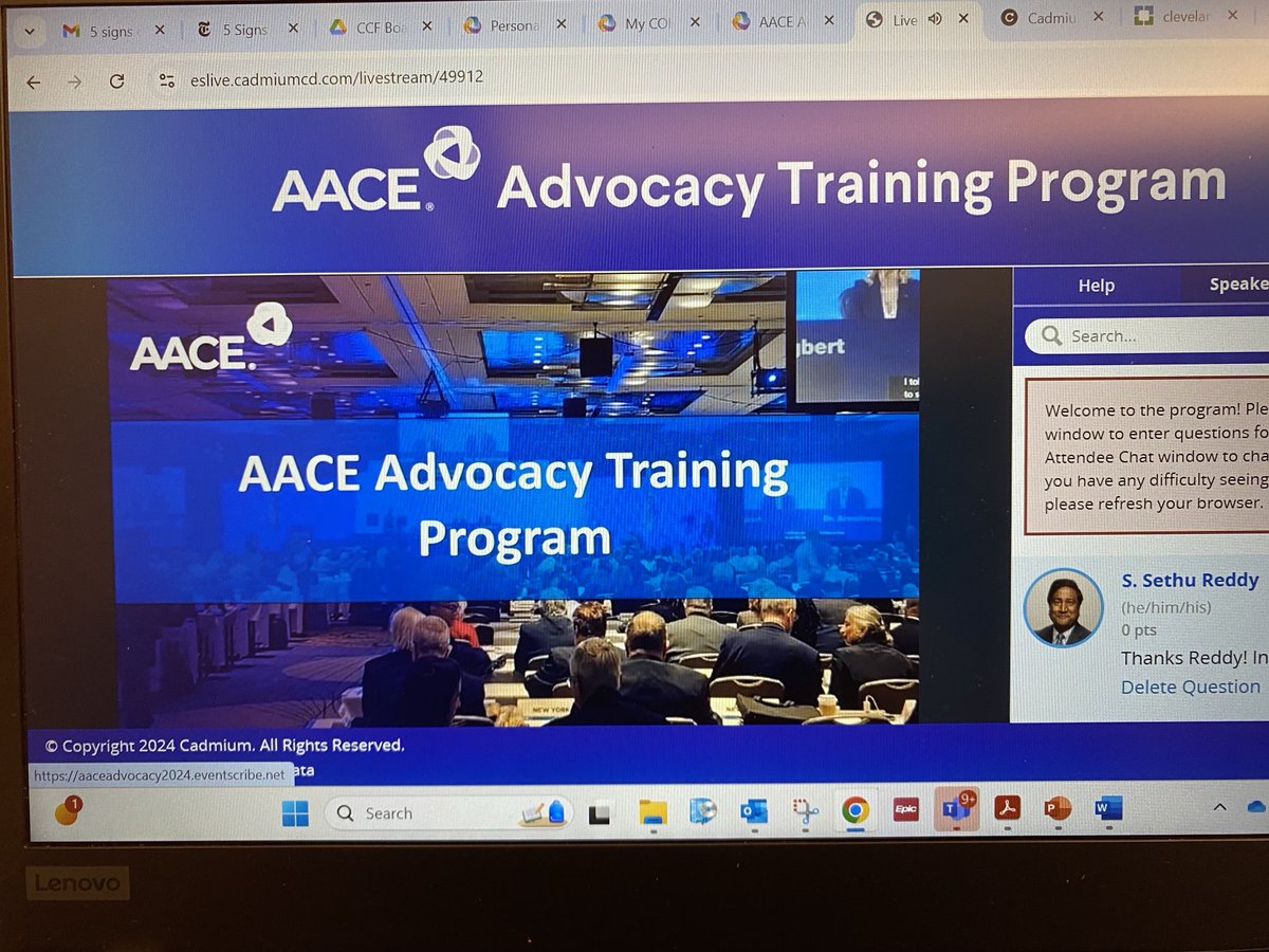 Inaugural AACE Advocacy Training Program; inspiring talks; Visit AACE.com