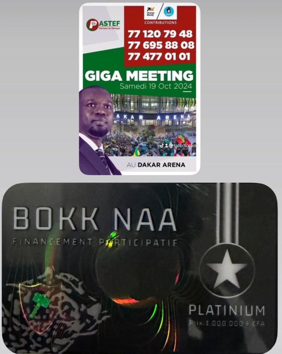 Je contribue parce que j’avais voté #Diomaye
Je contribue parce que je veux donner au Président les moyens de sa #Gouvernance 
Je contribue parce que je veux que ceux qui ont #pillé notre pays rendent compte 
Je contribue parce que je veux une #abrogation de la loi d’amnistie 
Je