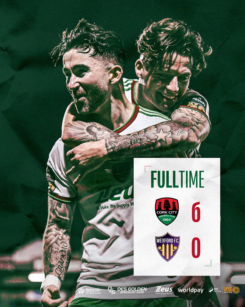 CorkCityFC's tweet photo. A big win to end the 2024 Season!

Trophy presentation to follow 🏆

#CCFC84 || #LOI https://t.co/eYm0imD1ie
