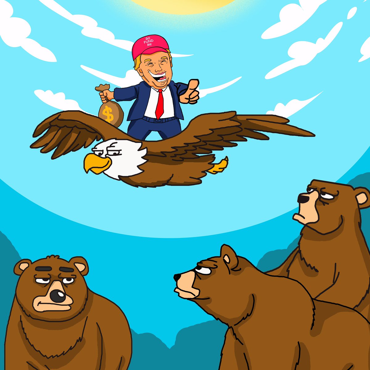 GoFundTrump_'s tweet photo. 🫵🏼😹🐻 $FUND 

#TRUMP2024  #Election2024 🇺🇸 https://t.co/qx3j8a1nTE
