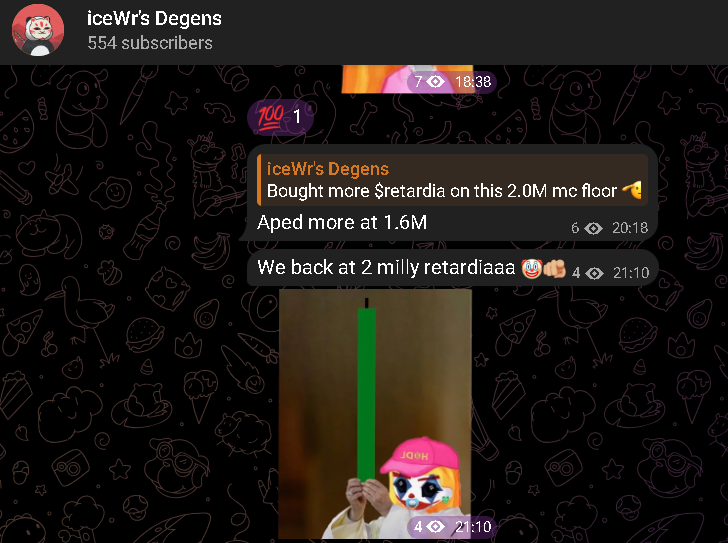 iceWr_'s tweet photo. I called #retardia dip on my telegram channel, are you still fading it?! 🫵🤡

Join now - https://t.co/wP4e7M01zK https://t.co/VgzNXsBDEc