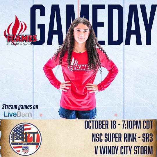 Game 2 coming your way tonight! Go 🔥Flames🔥 Go!! Stream on LiveBarn!! #smaprepflames #nittraditiontournament