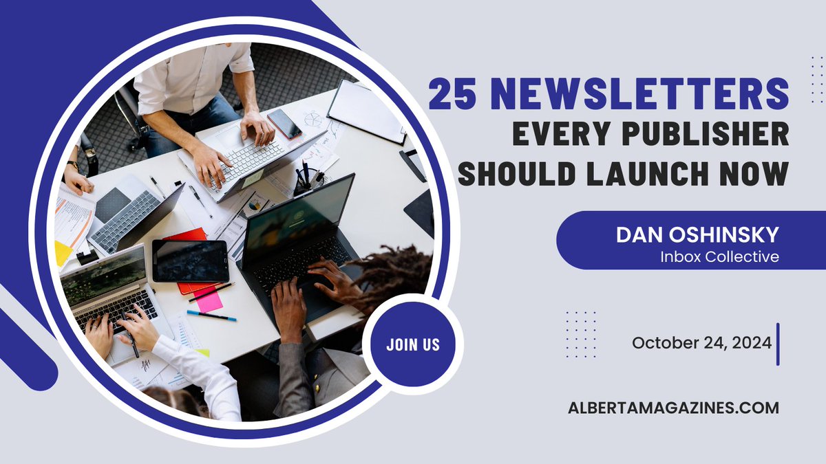 TOMORROW! Join <a href="/inboxcollective/">Inbox Collective</a>'s <a href="/danoshinsky/">Dan Oshinsky</a> on Thurs, Oct 24 and cut through the newsletter noise to discover the newsletter types for your audience. Hosted by <a href="/joyce_byrne/">The Byrneinator</a> this webinar will help you build an impactful newsletter portfolio for you.

tinyurl.com/3vpx7j5v