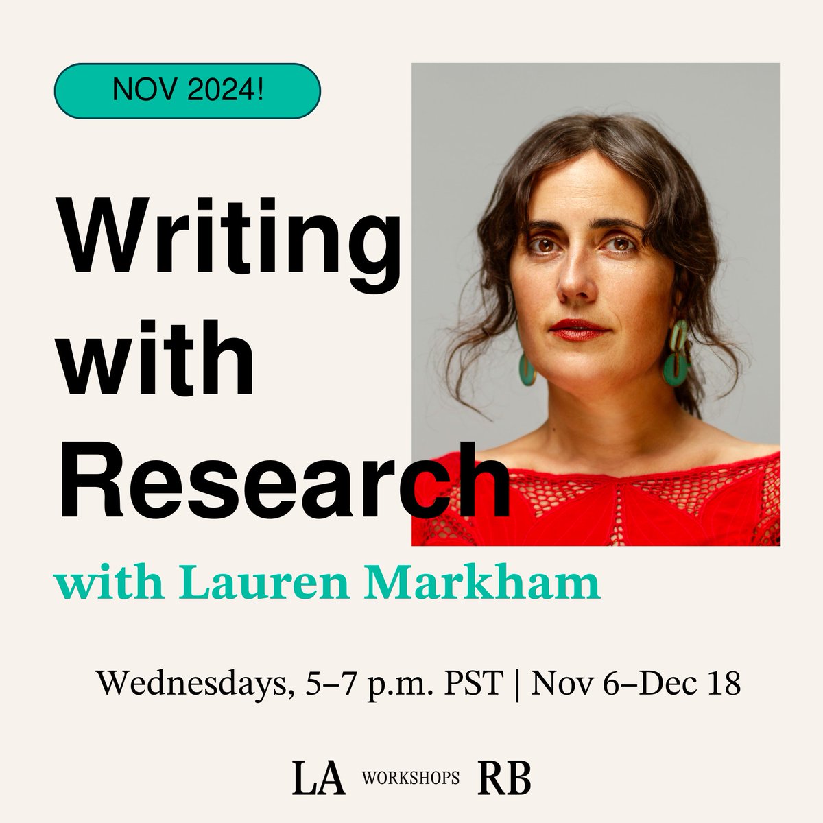 Los Angeles Review of Books (@lareviewofbooks) on Twitter photo "Writing with Research" is a 6-week-long workshop with award-winning writer and researcher <a href="/LaurenMarkham_/">Lauren Markham</a>, attending to questions of how we transform the fruits of our research into vivid, meaningful prose. Register by October 30. lareviewofbooks.org/event/writing-… "Writing with Research" is a 6-week-long workshop with award-winning writer and researcher <a href="/LaurenMarkham_/">Lauren Markham</a>, attending to questions of how we transform the fruits of our research into vivid, meaningful prose. Register by October 30. lareviewofbooks.org/event/writing-…