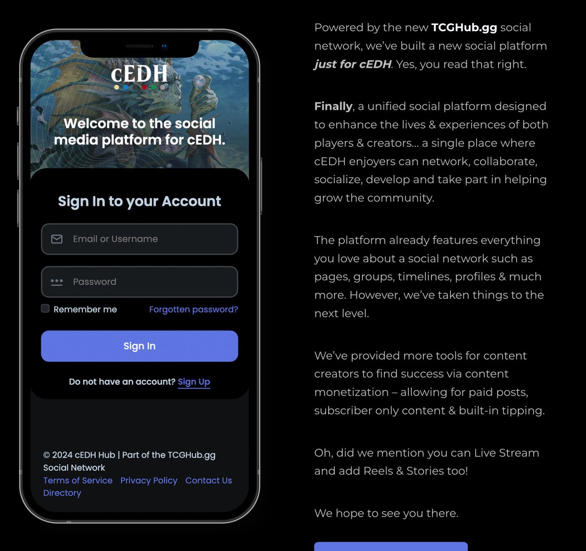 Proud to announce that the beta launch for the new cEDH social media platform is now live 🤩 - more info on cedhhub.com