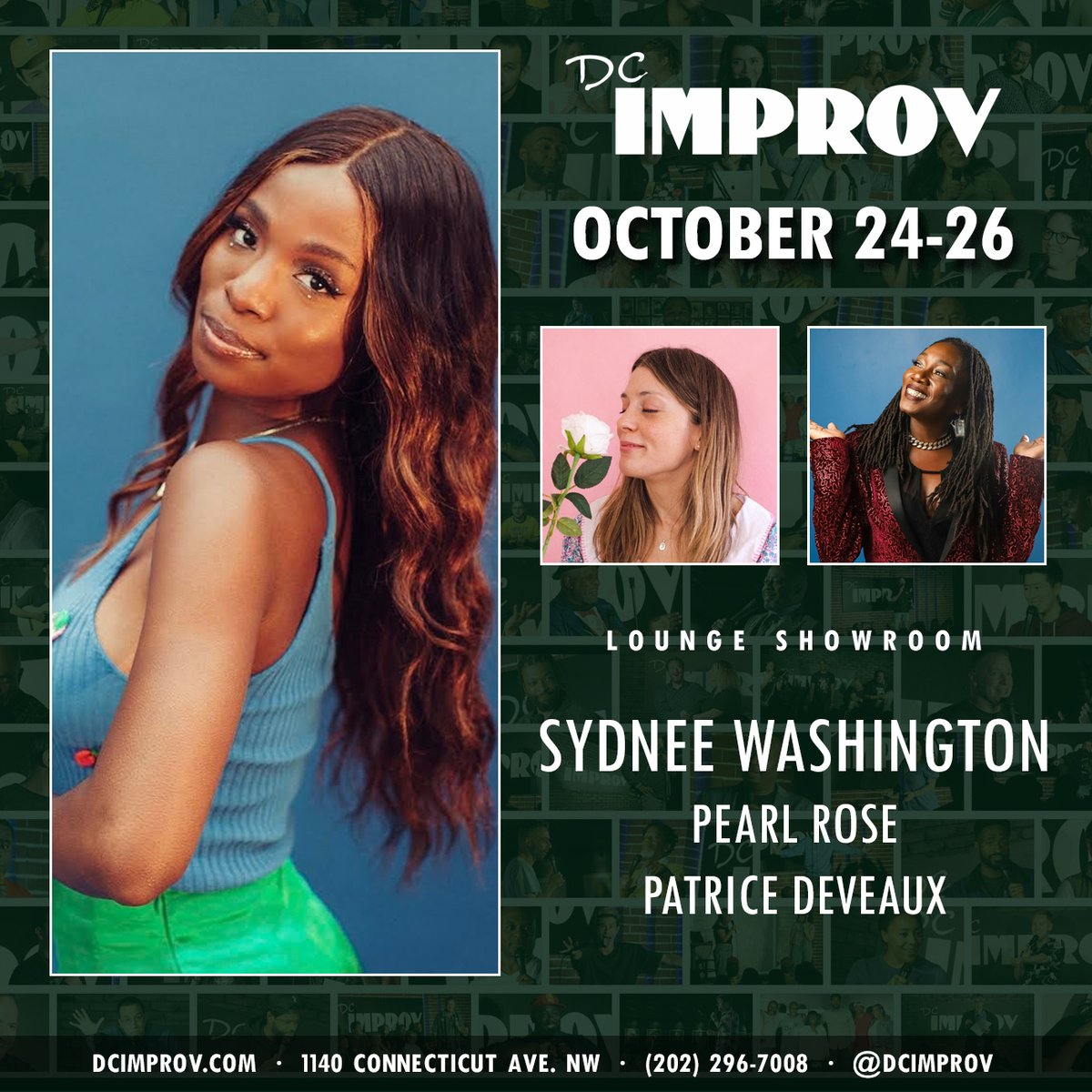 DC Improv (@dcimprov) on Twitter photo Tonight through Saturday: <a href="/moshekasher/">Moshe Kasher</a> in the main room and <a href="/Justsydnyc/">Sydnee Washington</a> in the lounge. Tonight through Saturday: <a href="/moshekasher/">Moshe Kasher</a> in the main room and <a href="/Justsydnyc/">Sydnee Washington</a> in the lounge.