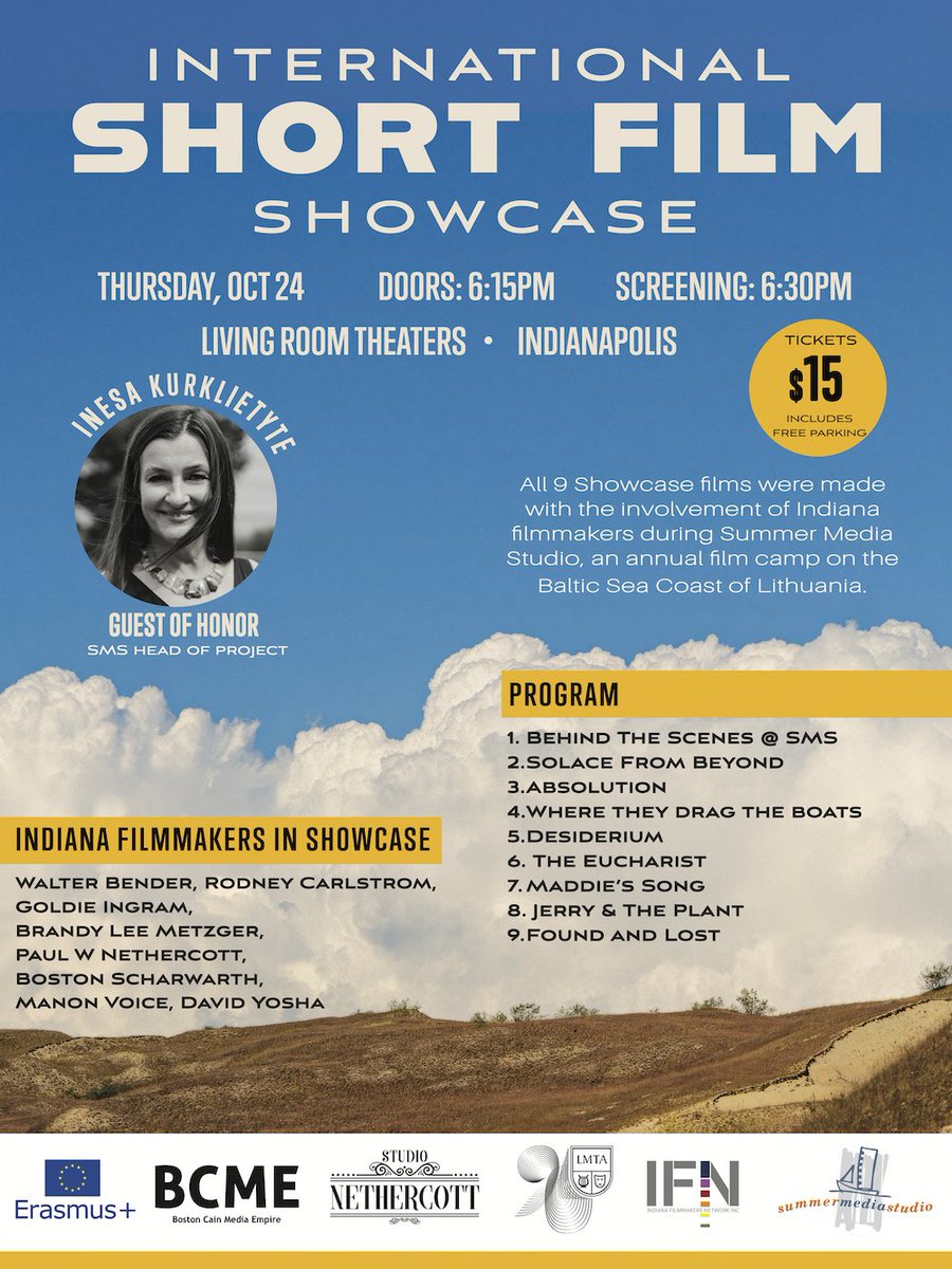 Witness talent in the making at the International Short Film Showcase, hosted by Summer Media Studio! On October 24, watch nine films created with the involvement of Indiana filmmakers. Enjoy a behind-the-scenes look and learn more about each film.

🎟 bit.ly/4haMHsd