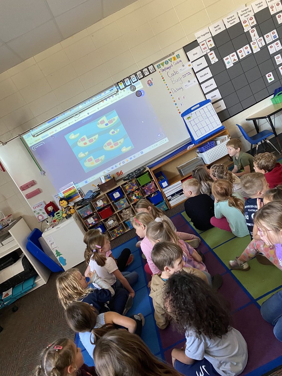 KinderTeacherB's tweet photo. Today we tried a digital breakout for math! This #math breakout hit all learners providing some great challenges. Lots of think, pair, share going on. 
Once again they proved to be #lockstars @breakoutEDU https://t.co/im52hWABn3