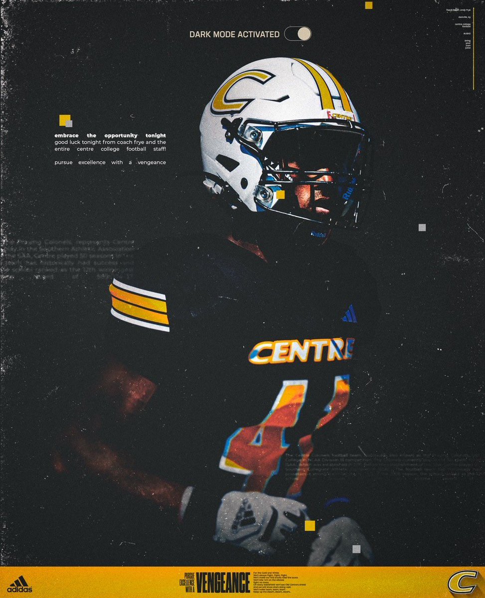 Thank you <a href="/CentreFootball/">Centre College Football</a> for the love!!