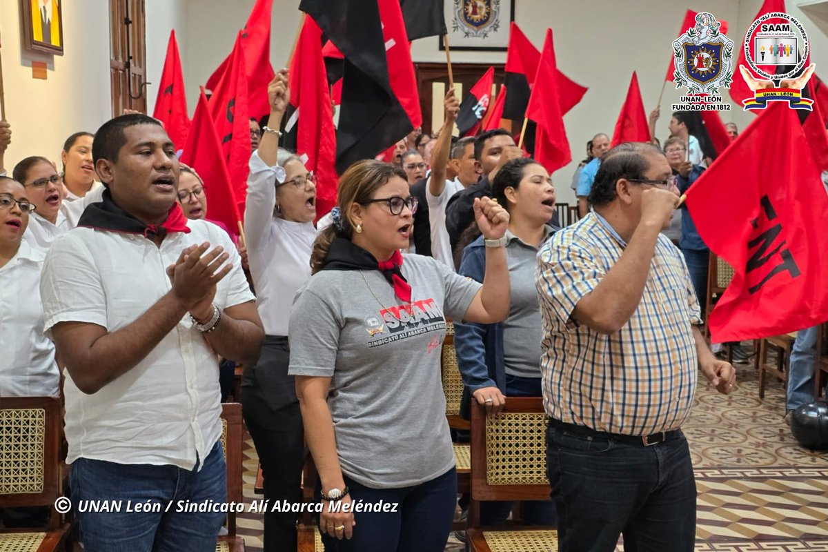 El Sindicato ALI ABARCA MELÉNDEZ de la UNAN- 
León, la mañana de hoy 18 de octubre, conmemoró el 47 aniv. del tránsito a la inmortalidae del Cmdt. Pedro Araúz Palacios. Con respeto y compromiso honramos su Legado y Patriotismo. Honor y Gloria❤️🖤

#OctubreVictorioso
#UnanLeonSaam