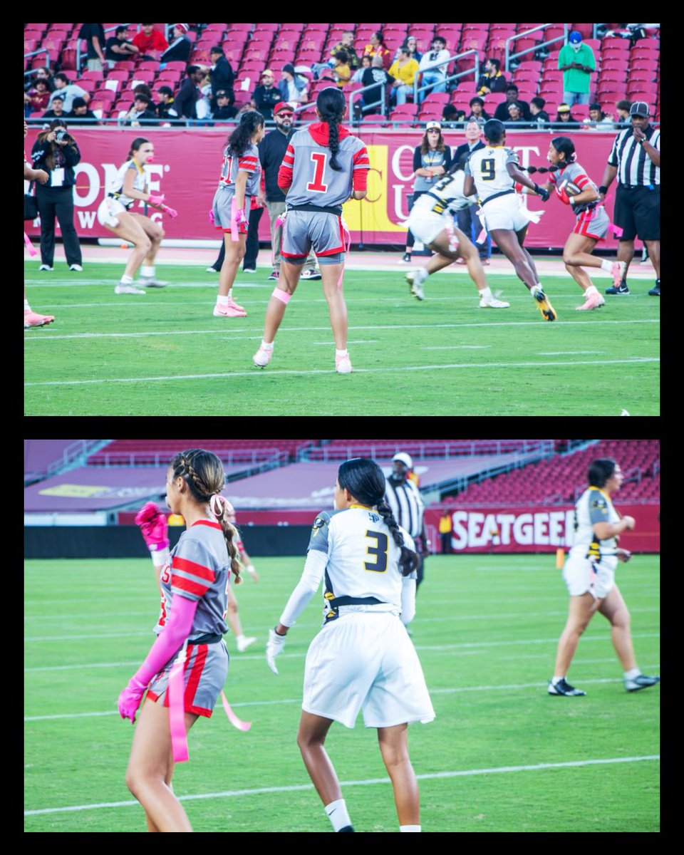 LAschoolsSouth's tweet image. A powerful showdown in the girls' flag football game at the Harbor Classic! 🏈 Congratulations to @SanPedroPirates on the victory, and @BanningHSPilots’ resilience and teamwork were just as impressive, with inspiring talent from both teams! #HarborClassic2024 #GirlsFlagFootball