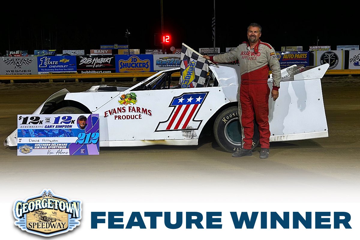 Southern Delaware Vintage Stock Car Feature Winners: 
🏁Sean Metz - Modified 
🏁David Pettyjohn - Sportsman