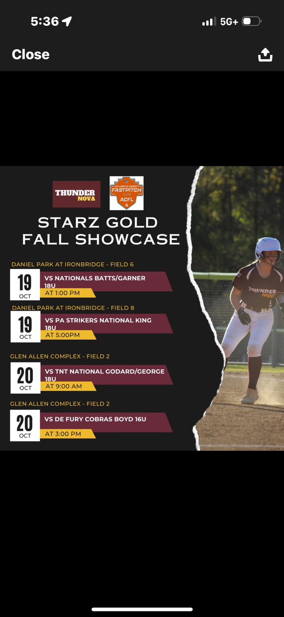 So excited to get out on the field this weekend with my girls!! Let’s go thunder 👏🏻👏🏻 <a href="/SusqUSoftball/">Susquehanna Softball</a>