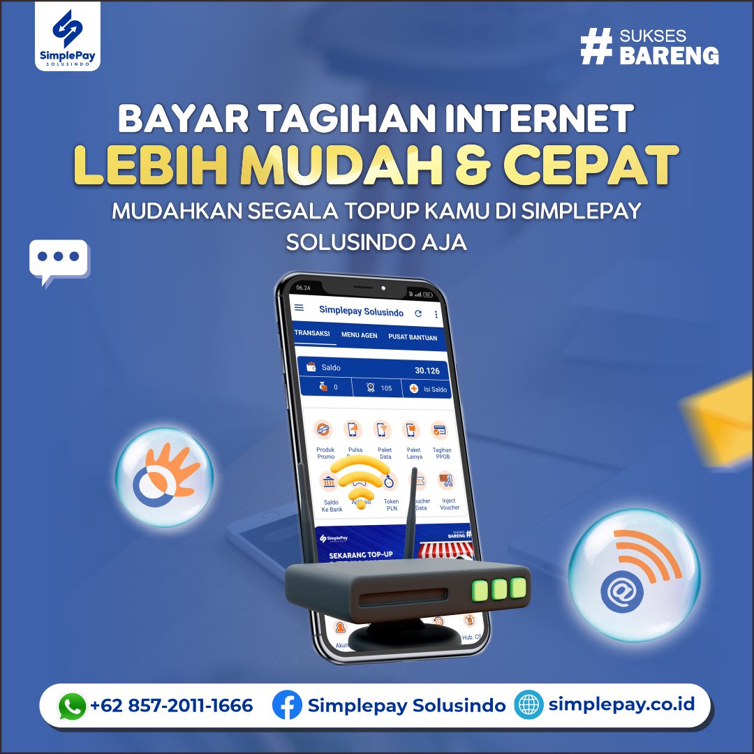 SimplepayID's tweet photo. Tagihan internet hampir jatuh tempo? Yuk, bayar sekarang lewat aplikasi Simplepay Solusindo, bebas ribet lebih mudah dan cepat!

#simplepaysolusindo #bayarinternet #tagihanlistrik #topupdiamond #wifiid #listrik #bisnispulsa #warungkelontong #warungkelontongonline https://t.co/73u547NBRZ