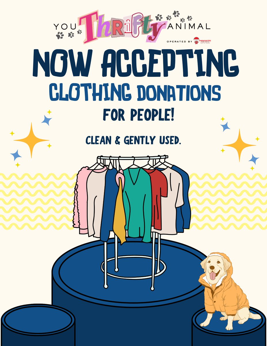 youthriftyanimal (@thriftyanimal) on Twitter photo Hey-"You Thrifty Animals"! We are now looking to add human items to the store! We can even pick it up in #yyc! DM us to arrange a time. All proceeds to <a href="/ParachutesP/">Parachutes For Pets</a> programming! #thrift #charity #shopwithpurpose #alberta #pets Hey-"You Thrifty Animals"! We are now looking to add human items to the store! We can even pick it up in #yyc! DM us to arrange a time. All proceeds to <a href="/ParachutesP/">Parachutes For Pets</a> programming! #thrift #charity #shopwithpurpose #alberta #pets
