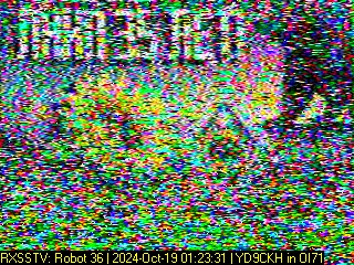 Jutahariadi's tweet photo. UMKA-1 over Bali, 2024-10-19, 01:23 UTC.
Got 3 #SSTV from #RS40S dedicated to celebrates 35th Anniversary of Korolev Scientific and Engineering Lyceum.
Mode #ROBOT36 #SPUTNIX #R4UAB https://t.co/BnVovj053H