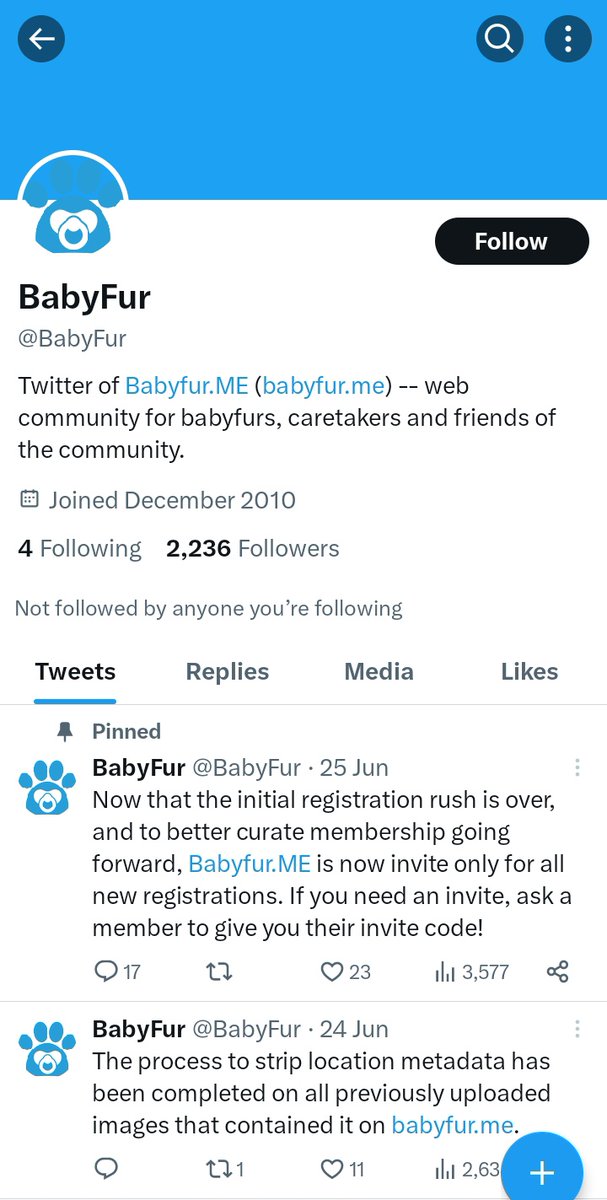 BigTechAlarms's tweet image. 🆕 @elonmusk has started following @BabyFur