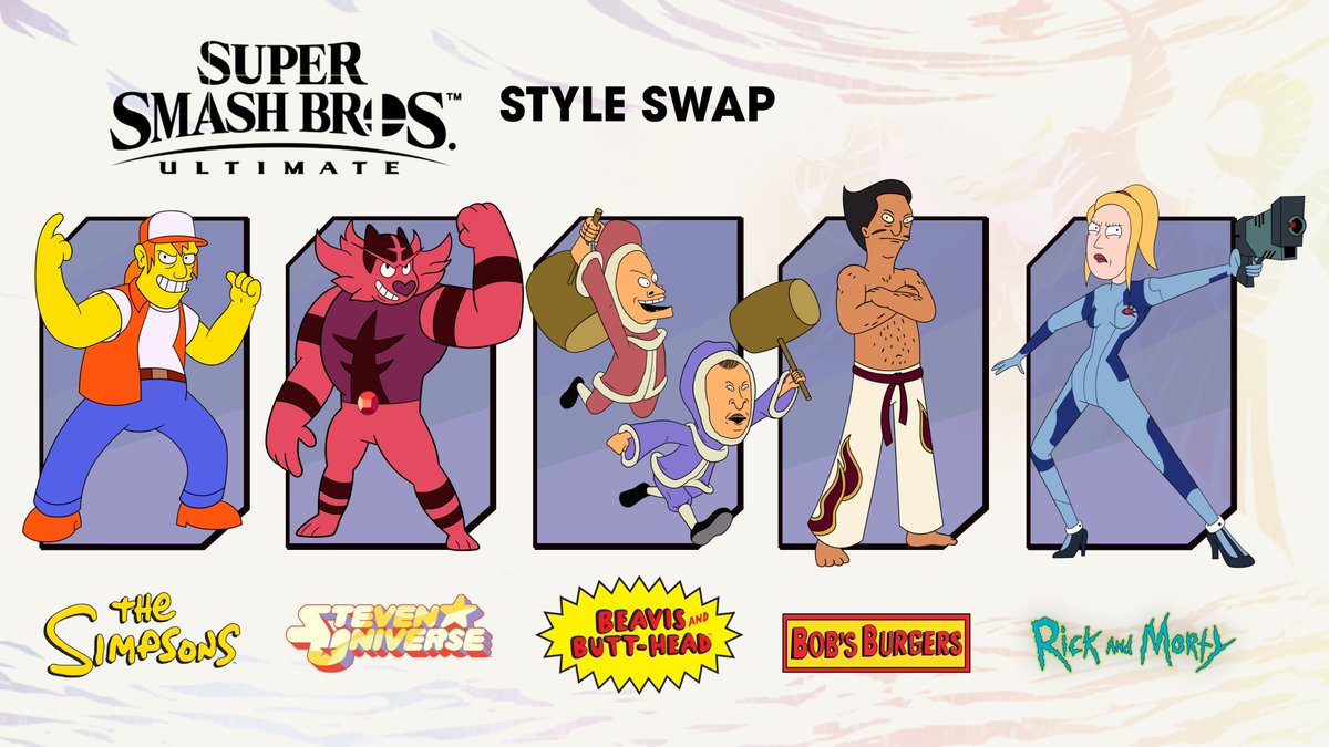 devinsrealm's tweet image. Super Smash Bros. Ultimate fighters in various animation styles! Inspired by @DocShoddy
#SSBU #StyleSwap
