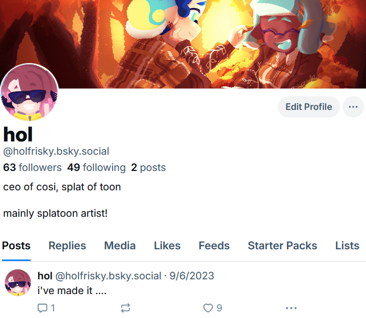 Holfrisky's tweet photo. just found out about the situation on twitter properly so just letting everyone here know i'll be slowly moving platforms! please follow me over there so i can work on rebuilding everything 🙇 https://t.co/AZR1HMP2Ua