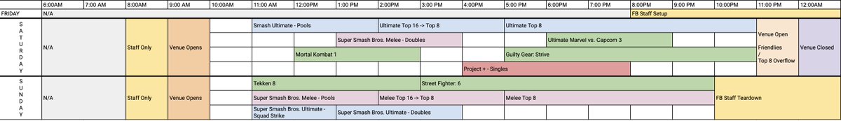 FallBrawlMT's tweet image. Fall Brawl 2024 approaches in about a week&apos;s time! The schedule is now available and can be seen below. See you all on the 26th!