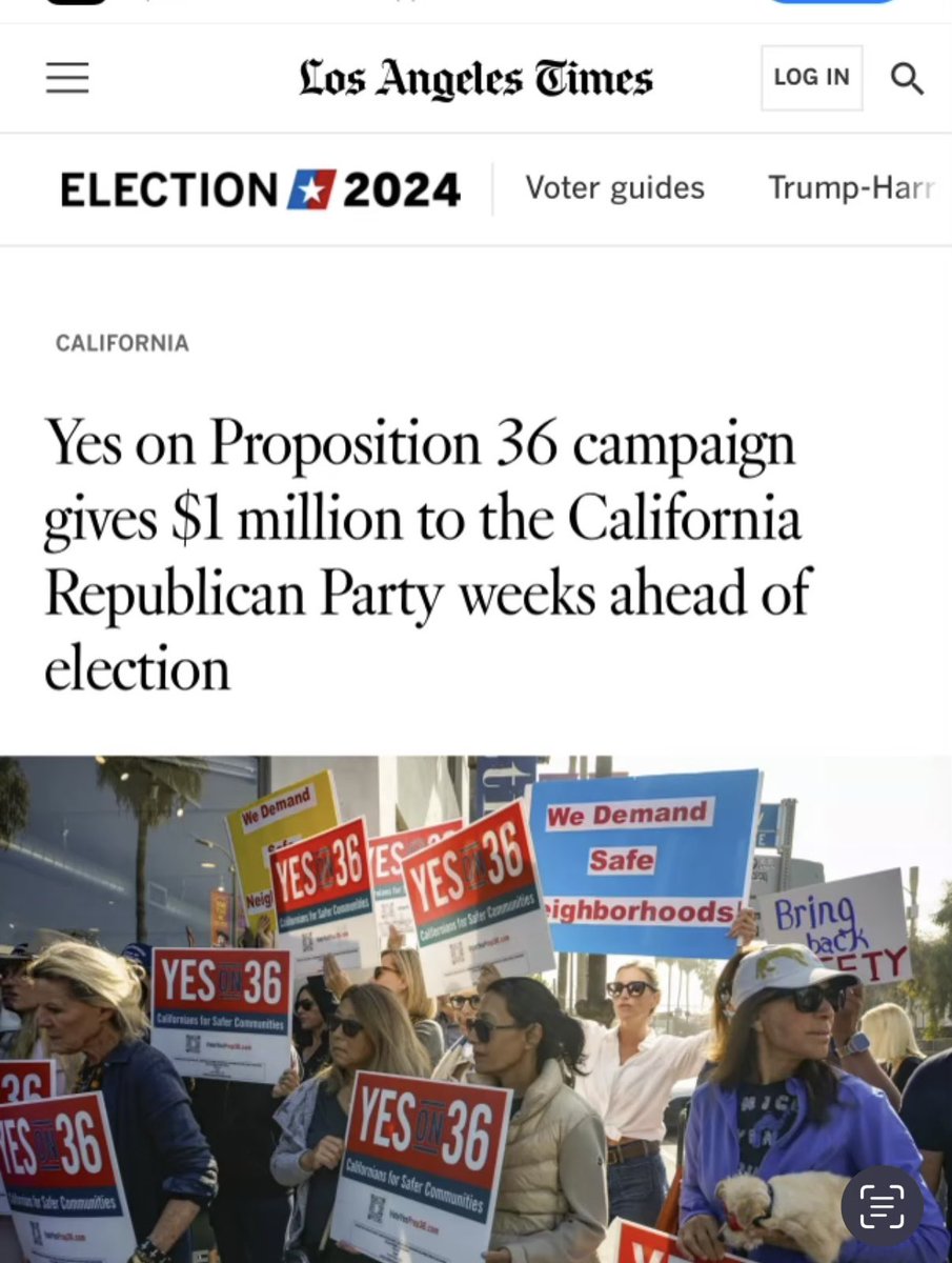 Any Democrats that raised money for Prop 36 just help give the Republican Party $1 million.  We have to be smarter than this.