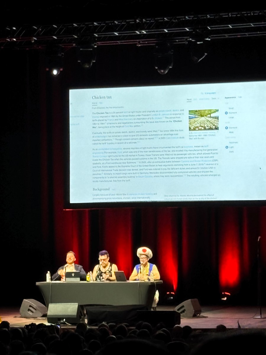 SaturnSierra's tweet photo. Jokes went out the room and we learned about the Chicken Tax #mbmbamlive #mbmbam @JustinMcElroy @McElroyFamily @travismcelroy https://t.co/JNmzoOoqNp