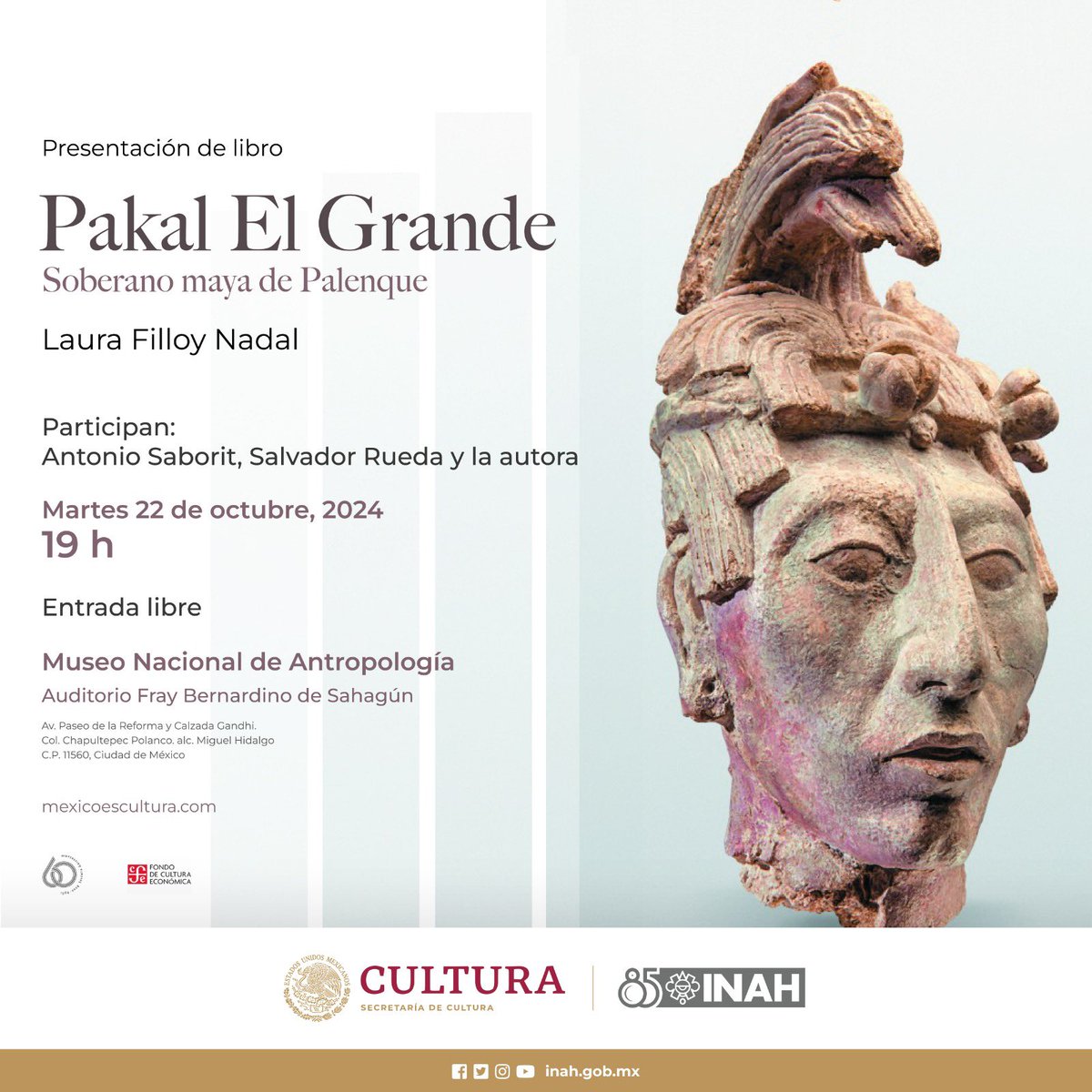 Presentación del libro

Museo Nacional de Antropología 
📍Auditorio Fray Bernardino de Sahagún
🗓Martes 22 de octubre de 2024
⏰19:00 hrs.
🎟Entrada libre

#NoTeLoPierdas
<a href="/Antonio_Saborit/">Antonio Saborit</a> 
<a href="/FCEMexico/">Fondo de Cultura Económica</a>