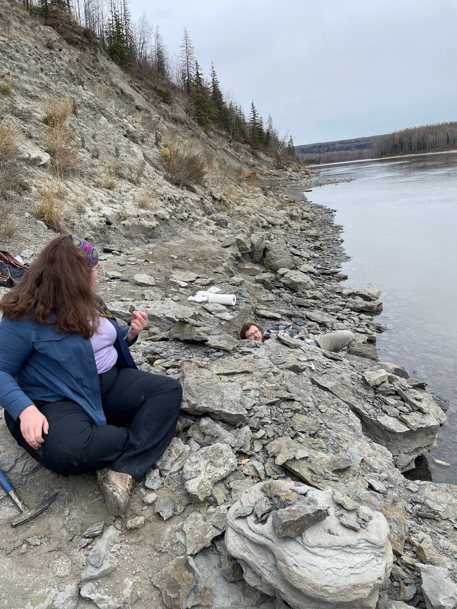 Emily Bamforth (@el_bamforth) on Twitter photo #FossilFriday. Last day in the #field for us today - snows a comin'! Our first trip in the spring (left) and last fall (right) field excursions of 2024 was to the late #Cretaceous Spring Creek #Paleofloral site. <a href="/CurrieMuseum/">Philip J. Currie Dinosaur Museum</a> #livefromthefield #FossilFriday. Last day in the #field for us today - snows a comin'! Our first trip in the spring (left) and last fall (right) field excursions of 2024 was to the late #Cretaceous Spring Creek #Paleofloral site. <a href="/CurrieMuseum/">Philip J. Currie Dinosaur Museum</a> #livefromthefield