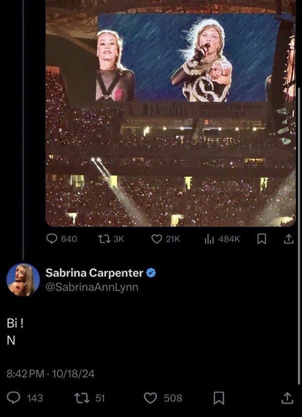 tswifterastour's tweet photo. Sabrina accidentally commented on TN's post about the new rep bodysuit 😭 Even she was shook! Me too girl me too @SabrinaAnnLynn 😭 https://t.co/I7NhffBgvF