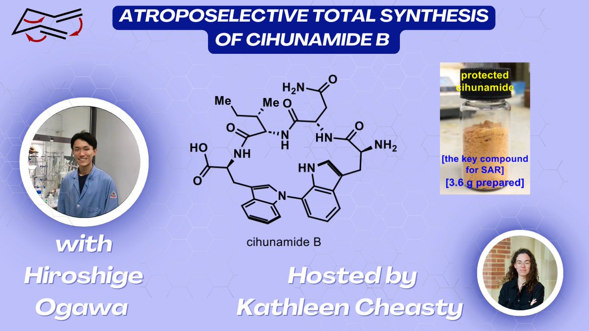 Synthesis Workshop (@matthewhorwitz1) on Twitter photo If you liked last week's total synthesis talk from Hiroshige Ogawa, check out Round 2 this week as we have the chance to learn about the Nakamura group's approach to cihunamide B!!
Link: youtu.be/hCDD9F21wZU
<a href="/J_A_C_S/">J. Am. Chem. Soc.</a> 2024, 146, 2549-2555. doi.org/10.1021/jacs.3… If you liked last week's total synthesis talk from Hiroshige Ogawa, check out Round 2 this week as we have the chance to learn about the Nakamura group's approach to cihunamide B!!
Link: youtu.be/hCDD9F21wZU
<a href="/J_A_C_S/">J. Am. Chem. Soc.</a> 2024, 146, 2549-2555. doi.org/10.1021/jacs.3…