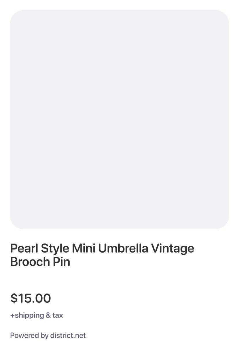 hintsofviolet's tweet image. The cutest little umbrella everrrrrr

Pearl Style Mini Umbrella Vintage Brooch Pin #claim 47840: Follow and reply with #claim to purchase!