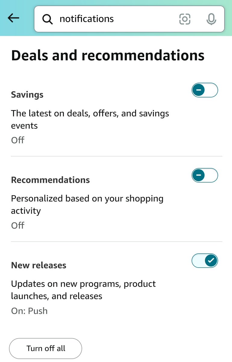 Cyberstorm's tweet photo. Hey @amazon, it's strange. This setting that has been off for years, that I can confirm by not having seen a pop-up notification selling me a thing in years, somehow mysteriously turned itself on. That's such an odd bug you got there./s https://t.co/YRLRrdqA2S