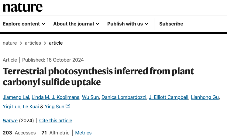 Terrestrial Ecosystems Journal Club tweet media