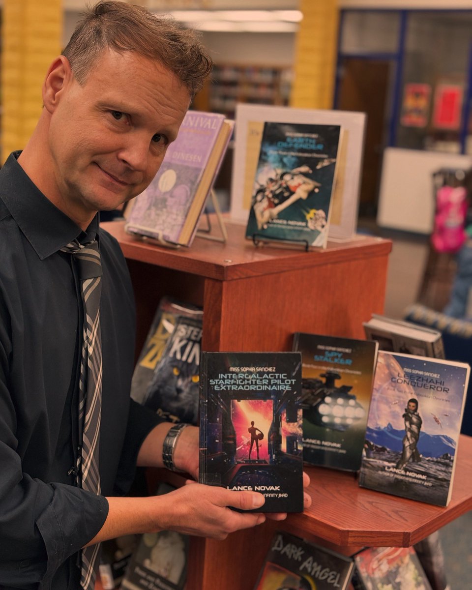 A big thank you to Ms. Smart and the AHS library for carrying my books! Hope the kids enjoy the series. 🙂

<a href="/LVUSD/">LVUSD</a>  <a href="/CityAgouraHills/">City of Agoura Hills</a> <a href="/AgouraHighASB/">Agoura Asb</a> <a href="/AgouraHS/">Agoura High School</a> #newbook #bookseries <a href="/amazonbooks/">Amazon Books</a> <a href="/BNBuzz/">Barnes & Noble</a> <a href="/Waterstones/">Waterstones</a> <a href="/ThriftBooks/">ThriftBooks</a> <a href="/Dymocksbooks/">@dymocksbooks</a> #sciencefiction #youngadult #teenlit